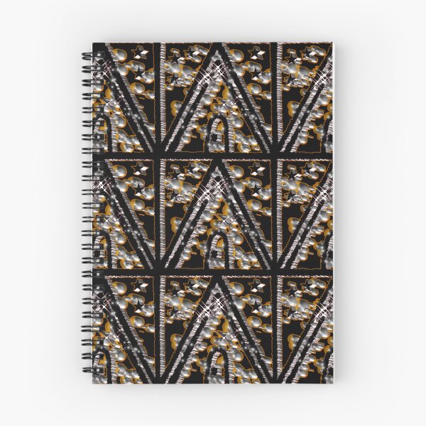 Item preview, "Textured Letter 'A' Pattern with Metallic Flourishes" designed and sold by nighttime1990.