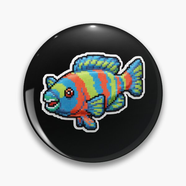 Item preview, Tropical Parrot Fish - Colorful Embroidery Texture Art designed and sold by NandaFajarSu.