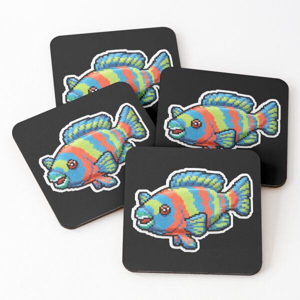 Item preview, Tropical Parrot Fish - Colorful Embroidery Texture Art designed and sold by NandaFajarSu.
