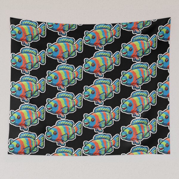 Item preview, Tropical Parrot Fish - Colorful Embroidery Texture Art designed and sold by NandaFajarSu.