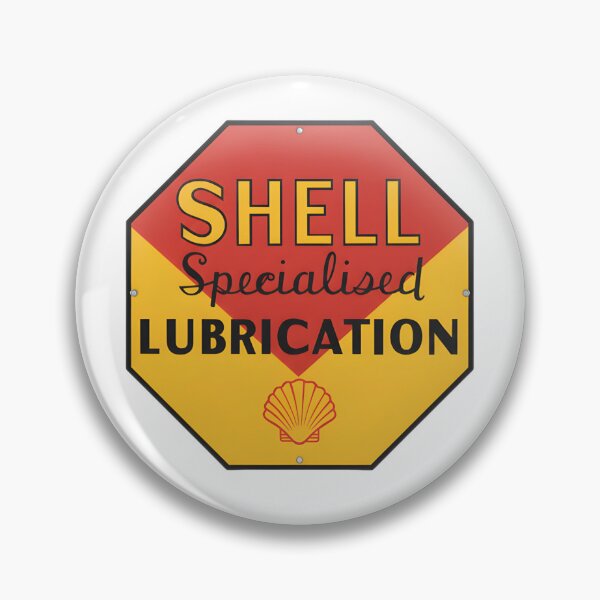Item preview, Vintage Shell Specialized Lubrication Octagonal Porcelain Sign designed and sold by CharlieDesings.
