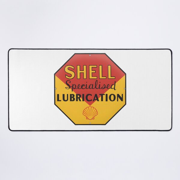 Item preview, Vintage Shell Specialized Lubrication Octagonal Porcelain Sign designed and sold by CharlieDesings.