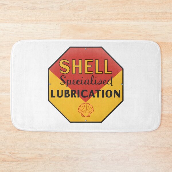 Item preview, Vintage Shell Specialized Lubrication Octagonal Porcelain Sign designed and sold by CharlieDesings.