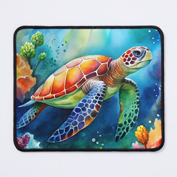 Item preview, Painted Sea Turtle designed and sold by trendspatterns.