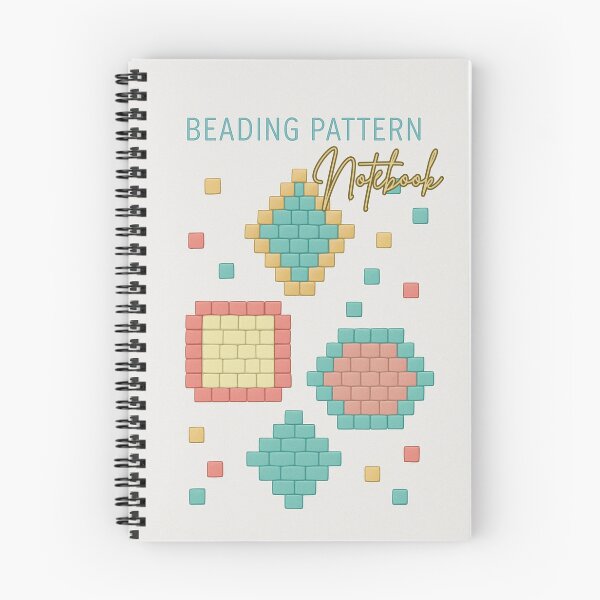 Item preview, Colorful Beading Pattern Notebook – Pixel Art Beads Design for Craft Lovers designed and sold by Naglafathi.