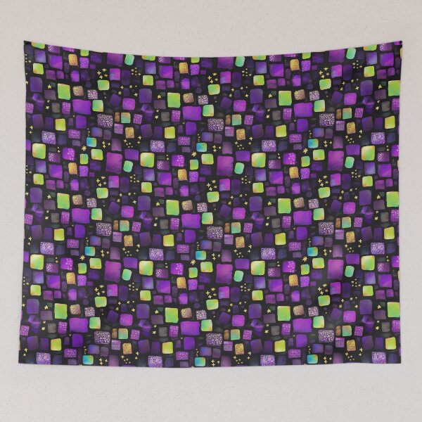 Item preview, Starry Stained Glass Mosaic Tiles Pattern designed and sold by bubblegoth.