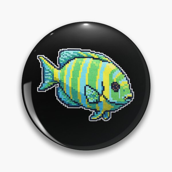 Item preview, Majestic Angelfish - Royal Blue and Yellow Embroidery Style Art designed and sold by NandaFajarSu.