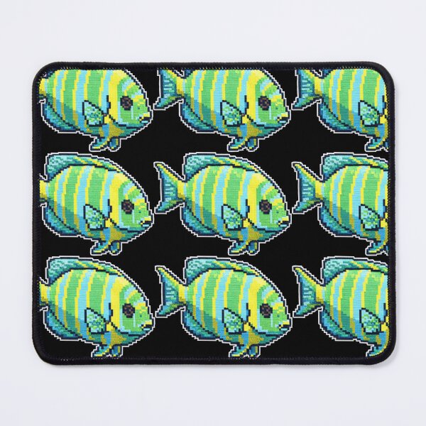 Item preview, Majestic Angelfish - Royal Blue and Yellow Embroidery Style Art designed and sold by NandaFajarSu.