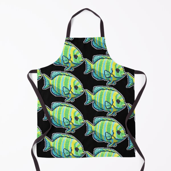 Item preview, Majestic Angelfish - Royal Blue and Yellow Embroidery Style Art designed and sold by NandaFajarSu.