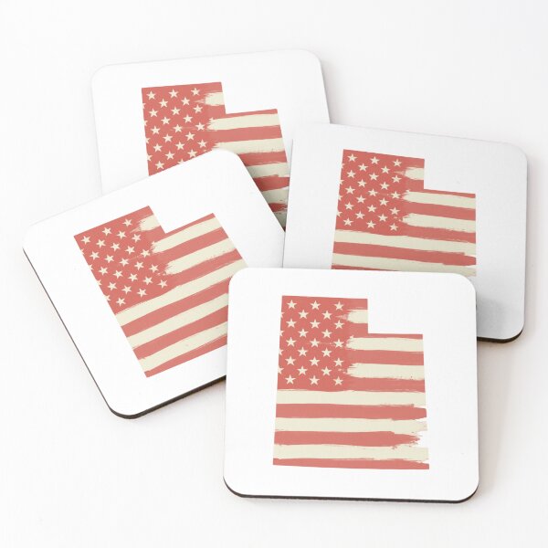 Item preview, Utah USA Flag Silhouette – Stars and Stripes State Outline designed and sold by Paper Drip.