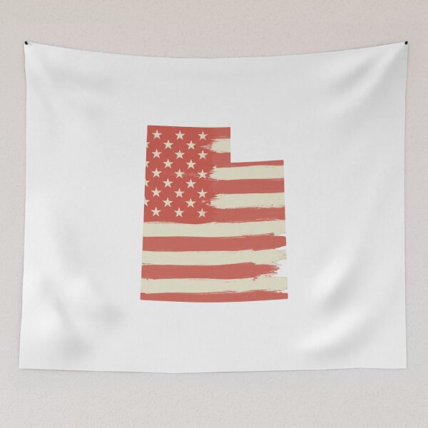 Item preview, Utah USA Flag Silhouette – Stars and Stripes State Outline designed and sold by Paper Drip.