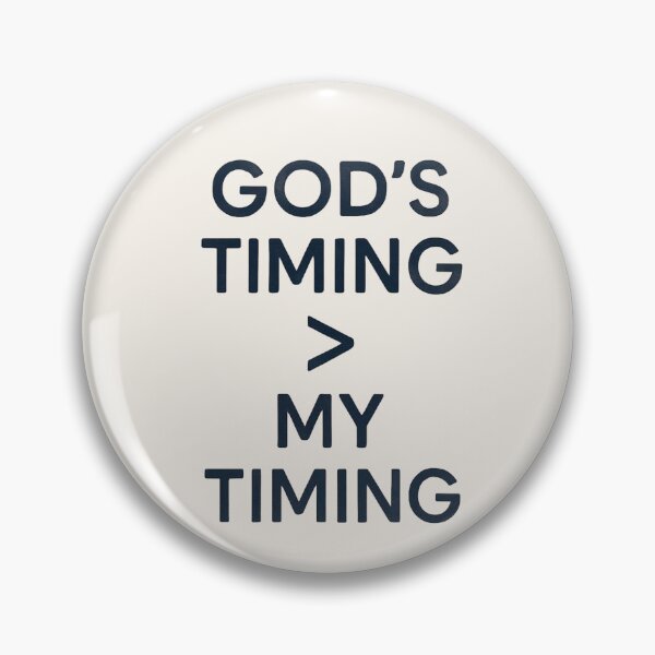 Item preview, God’s Timing > My Timing – Faith Quote Christian Minimal Typography Design designed and sold by astersgraphics.