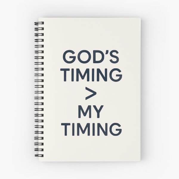 Item preview, God’s Timing > My Timing – Faith Quote Christian Minimal Typography Design designed and sold by astersgraphics.