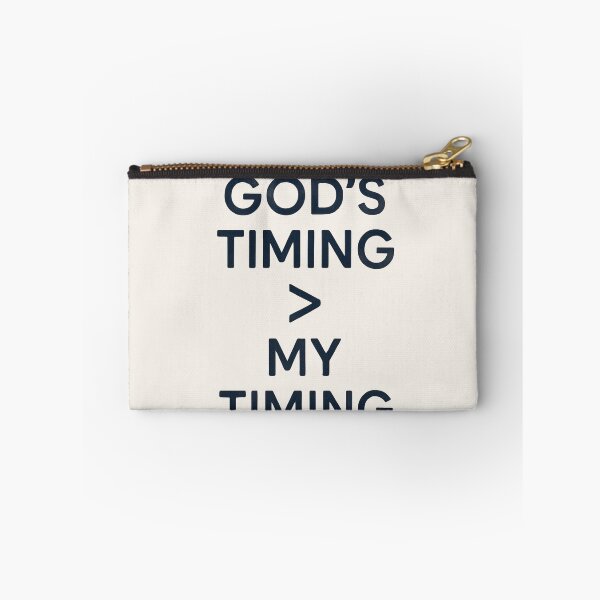 Item preview, God’s Timing > My Timing – Faith Quote Christian Minimal Typography Design designed and sold by astersgraphics.