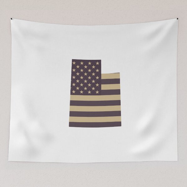 Item preview, Utah State Vintage Stars & Stripes – Brown and Gold designed and sold by Paper Drip.