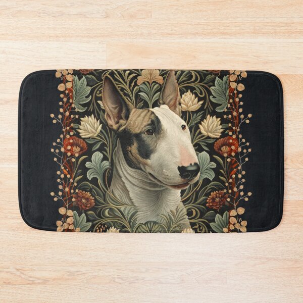 Item preview, Brindle and White English Bull Terrier Botanical designed and sold by AntiqueImages.