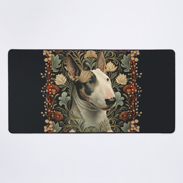 Item preview, Brindle and White English Bull Terrier Botanical designed and sold by AntiqueImages.