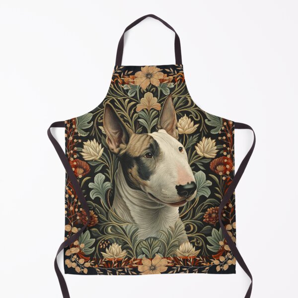 Item preview, Brindle and White English Bull Terrier Botanical designed and sold by AntiqueImages.