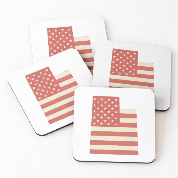 Item preview, Utah USA Flag Silhouette – Stars and Stripes State Outline designed and sold by Paper Drip.