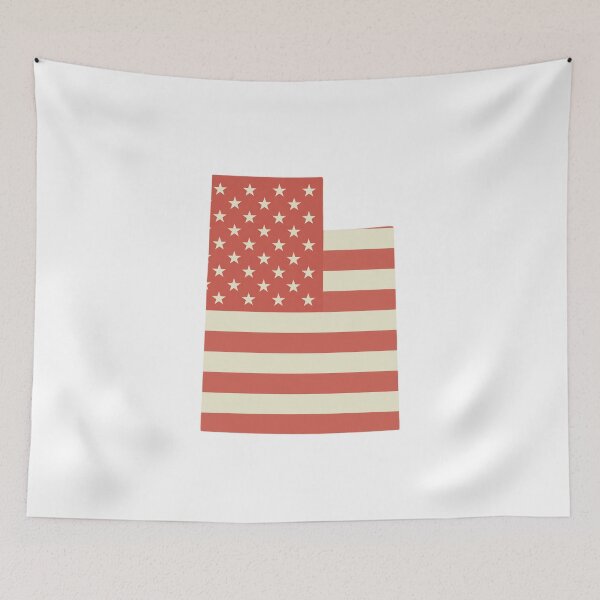 Item preview, Utah USA Flag Silhouette – Stars and Stripes State Outline designed and sold by Paper Drip.
