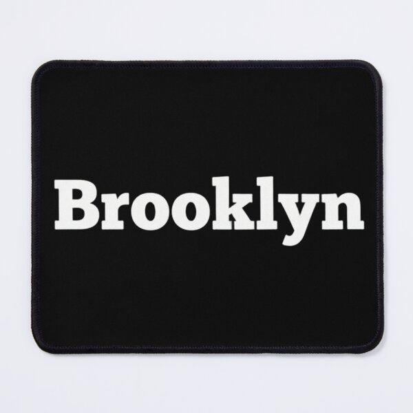 Item preview, Minimalist Brooklyn Text Design | White Typography on Black Background designed and sold by ToonyTeez.