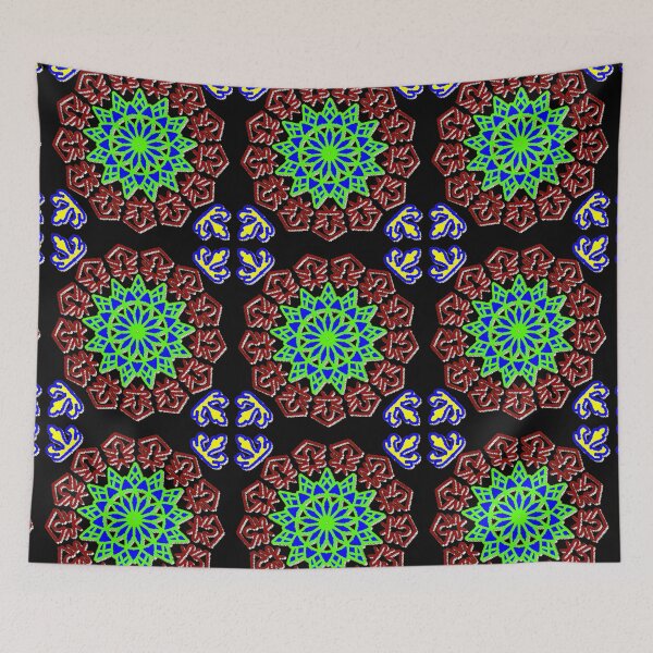 Item preview, "Star-Centered Mandala with Abstract Pentagonal Figures" designed and sold by nighttime1990.
