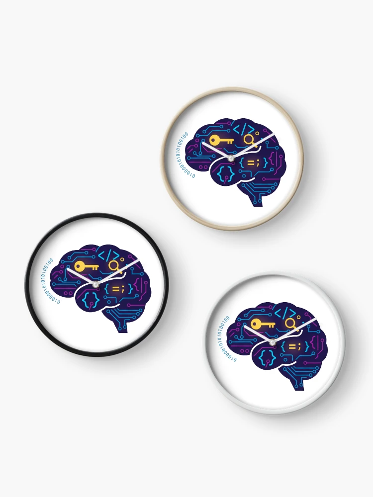 Thumbnail 3 of 4, Clock, Abstract Programming Mind designed and sold by Master4art.