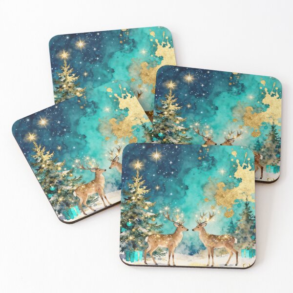 Item preview, Two Magical Reindeer in Winter Wonderland designed and sold by Lightworker11.