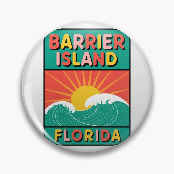 Item preview, Barrier Island Florida - Beach Sign designed and sold by TheOldMittenIllustrated.