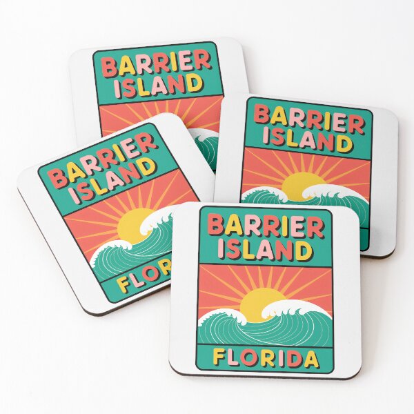 Item preview, Barrier Island Florida - Beach Sign designed and sold by TheOldMittenIllustrated.