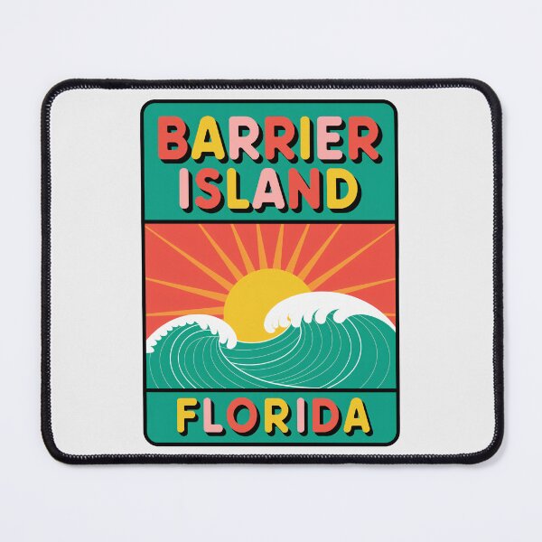 Item preview, Barrier Island Florida - Beach Sign designed and sold by TheOldMittenIllustrated.