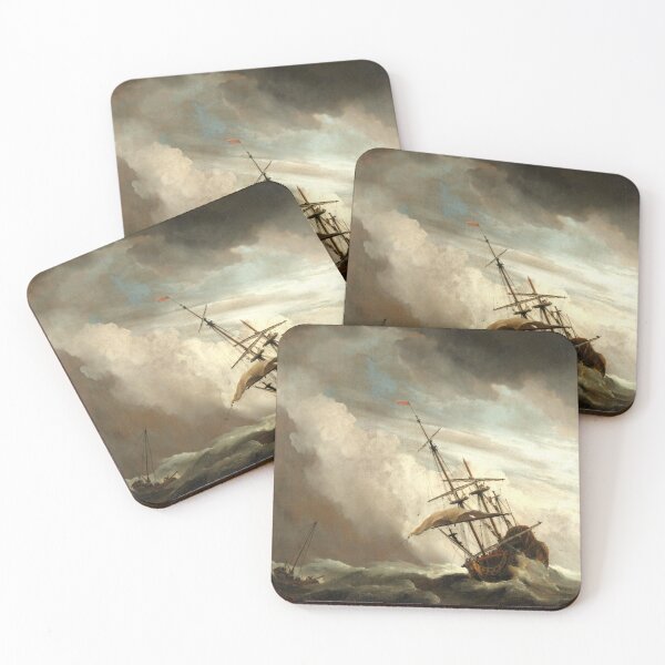 Item preview, A Ship on the High Seas Caught by a Squall, Known as ‘The Gust’ by  Willem van de Velde (II) designed and sold by AngyDesigns49.