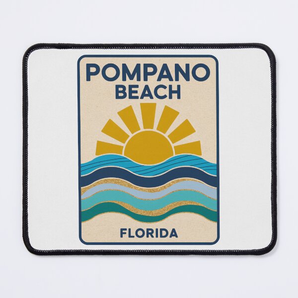 Item preview, Pompano Beach Florida - Road Sign designed and sold by TheOldMittenIllustrated.