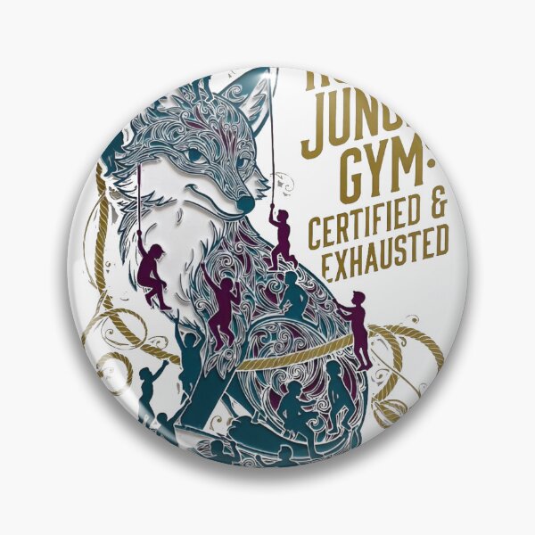 Item preview, Human Jungle Gym Fox Tee | Certified & Exhausted Funny Mom Shirt designed and sold by YMLux.