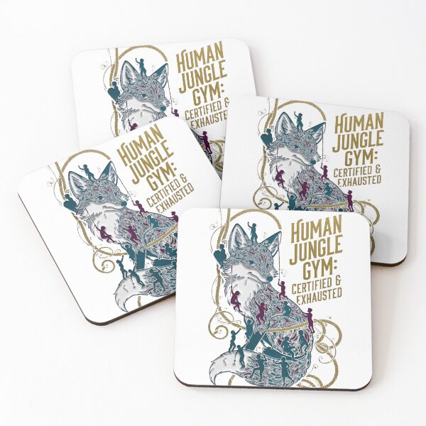 Item preview, Human Jungle Gym Fox Tee | Certified & Exhausted Funny Mom Shirt designed and sold by YMLux.