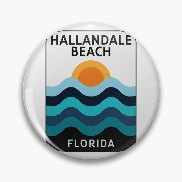 Item preview, Hallandale Beach Florida - Road Sign designed and sold by TheOldMittenIllustrated.