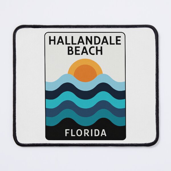 Item preview, Hallandale Beach Florida - Road Sign designed and sold by TheOldMittenIllustrated.