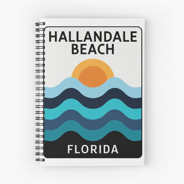Item preview, Hallandale Beach Florida - Road Sign designed and sold by TheOldMittenIllustrated.