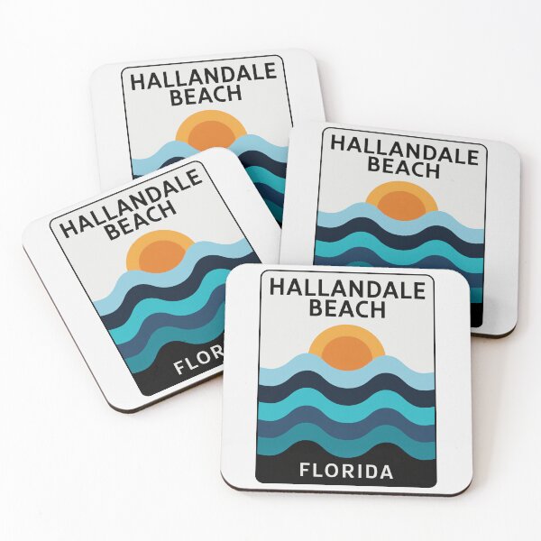 Item preview, Hallandale Beach Florida - Road Sign designed and sold by TheOldMittenIllustrated.