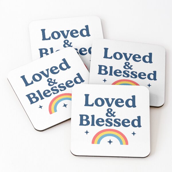 Item preview, Loved & Blessed – Faith Affirmation Rainbow Christian Encouragement Sticker designed and sold by astersgraphics.