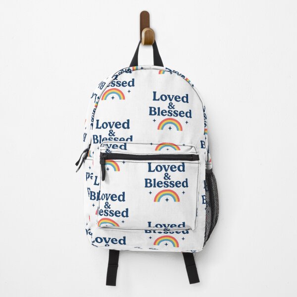 Item preview, Loved & Blessed – Faith Affirmation Rainbow Christian Encouragement Sticker designed and sold by astersgraphics.