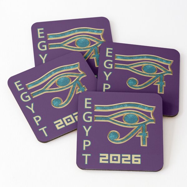 Item preview, Luxury Eye of Horus Egypt 2026 - Golden Marble Teal Edition designed and sold by TheNileLoom.