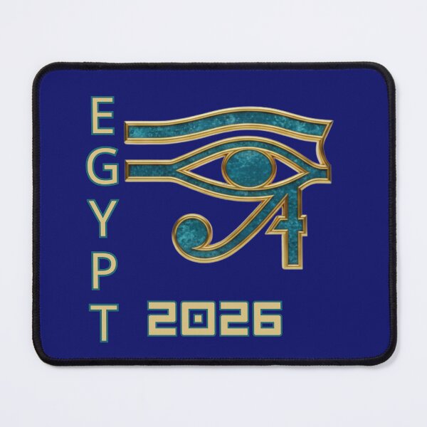 Item preview, Luxury Eye of Horus Egypt 2026 - Golden Marble Teal Edition designed and sold by TheNileLoom.