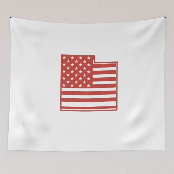 Item preview, Utah USA Flag Silhouette – Stars and Stripes State Outline designed and sold by Paper Drip.