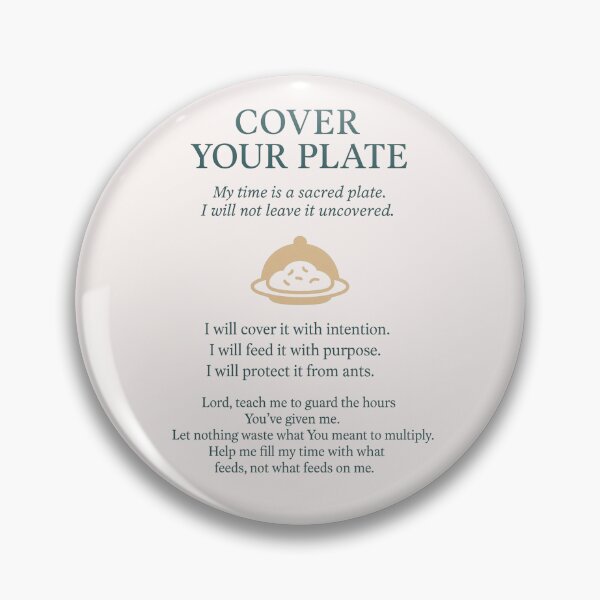 Item preview, Cover Your Plate – Christian Time Stewardship Prayer & Faith Affirmation Design designed and sold by astersgraphics.
