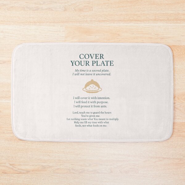 Item preview, Cover Your Plate – Christian Time Stewardship Prayer & Faith Affirmation Design designed and sold by astersgraphics.