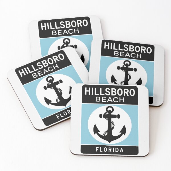 Item preview, Hillsboro Beach Florida - Road Sign designed and sold by TheOldMittenIllustrated.