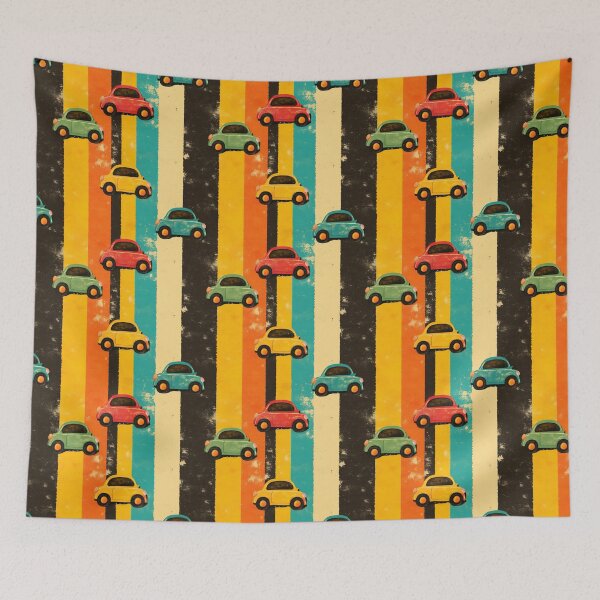 Item preview, Vintage Toy Cars Stripe Pattern designed and sold by bubblegoth.
