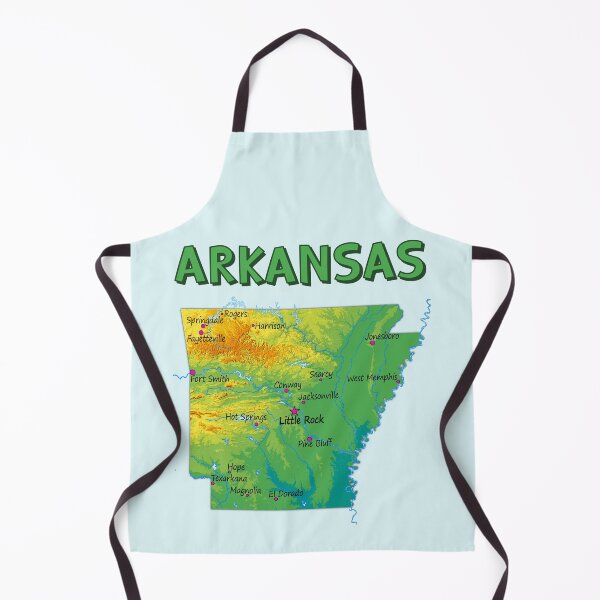 Item preview, Arkansas State Map - Cities and Topography Edition designed and sold by mashmosh.