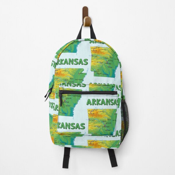 Item preview, Arkansas State Map - Cities and Topography Edition designed and sold by mashmosh.